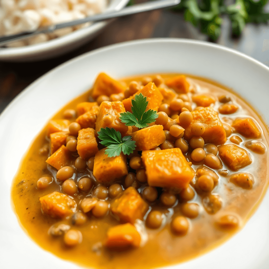Lentil and Sweet Potato Coconut Curry