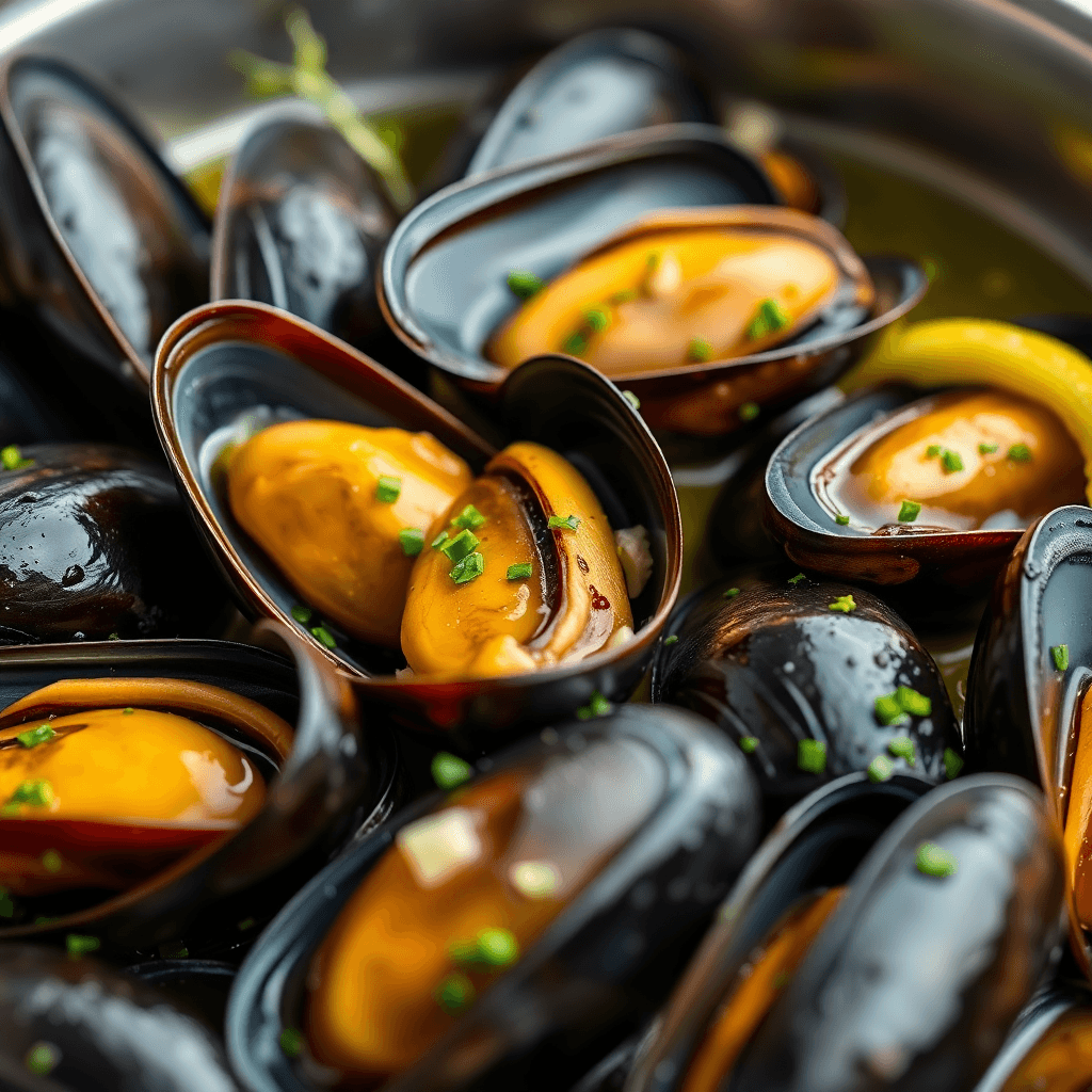 Steamed Mussels in White Wine