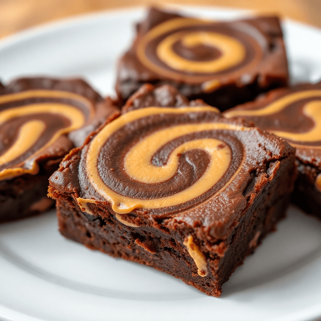 Peanut Butter Swirl Brownies