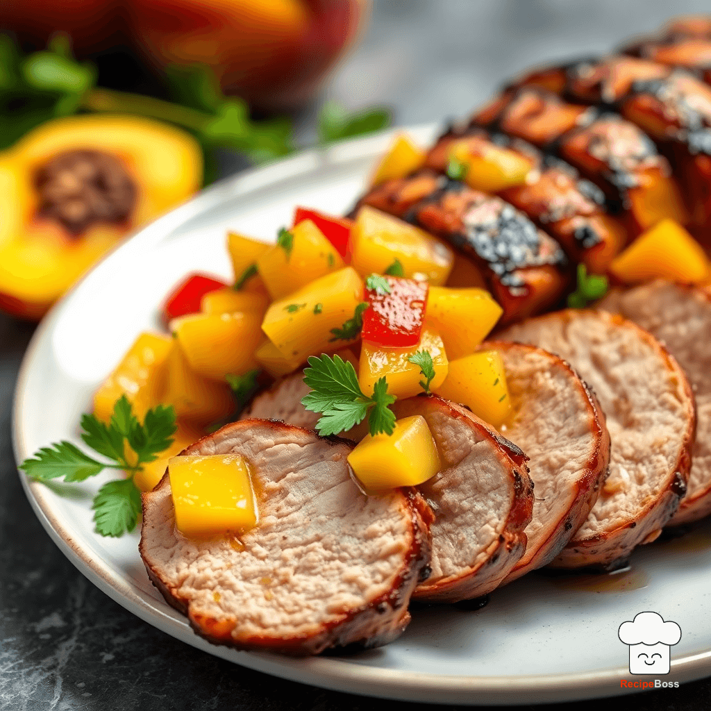 Grilled Pork Tenderloin with Peach Salsa