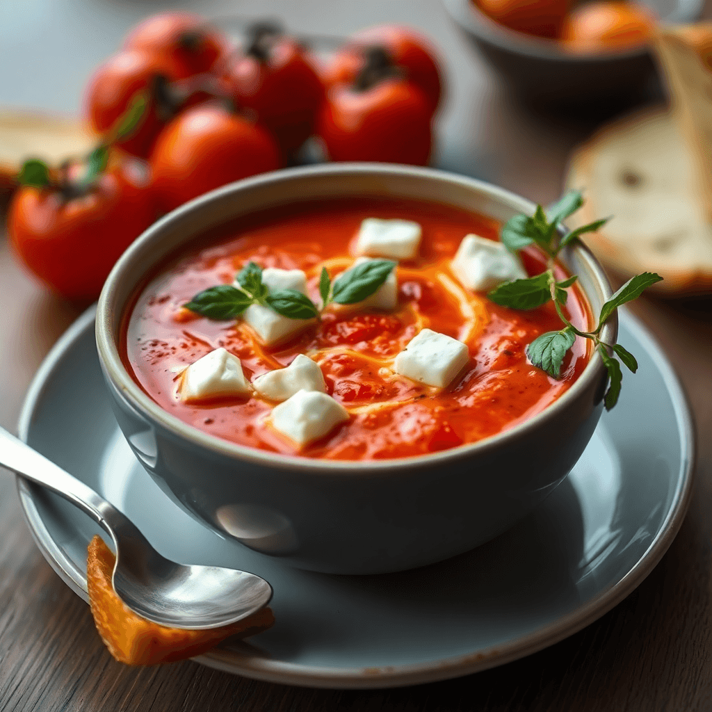 Roasted Tomato and Feta Soup