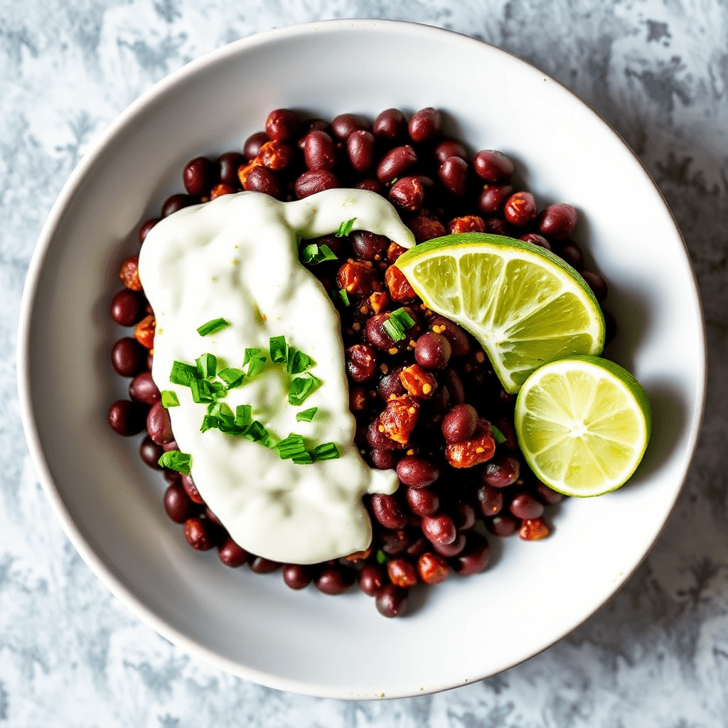 Zesty Lime Crema Black Bean Bowls
