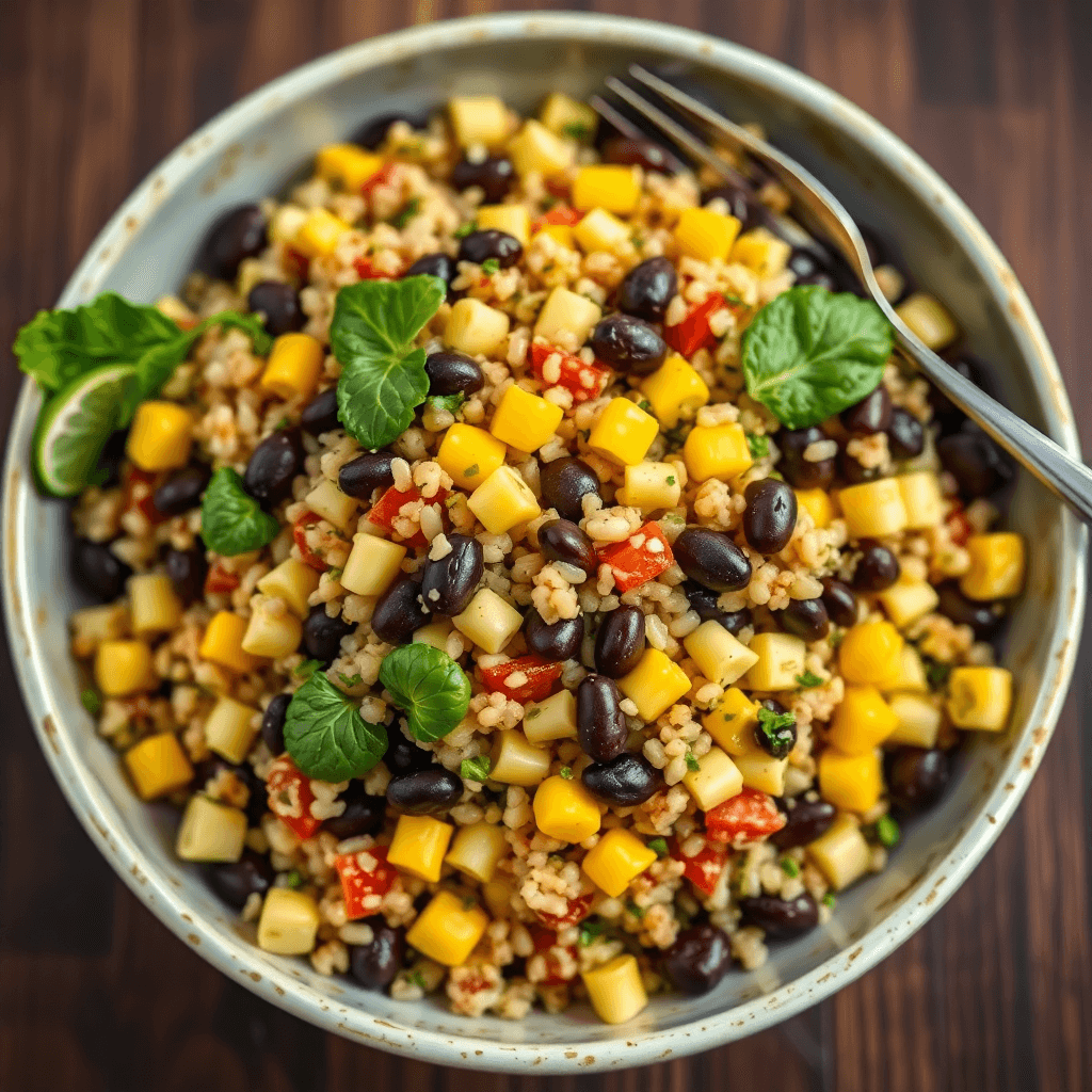 Quinoa Salad with Black Beans and Corn