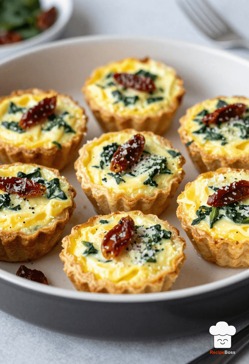 Spinach Parmesan and Sun-Dried Tomato Egg Muffins