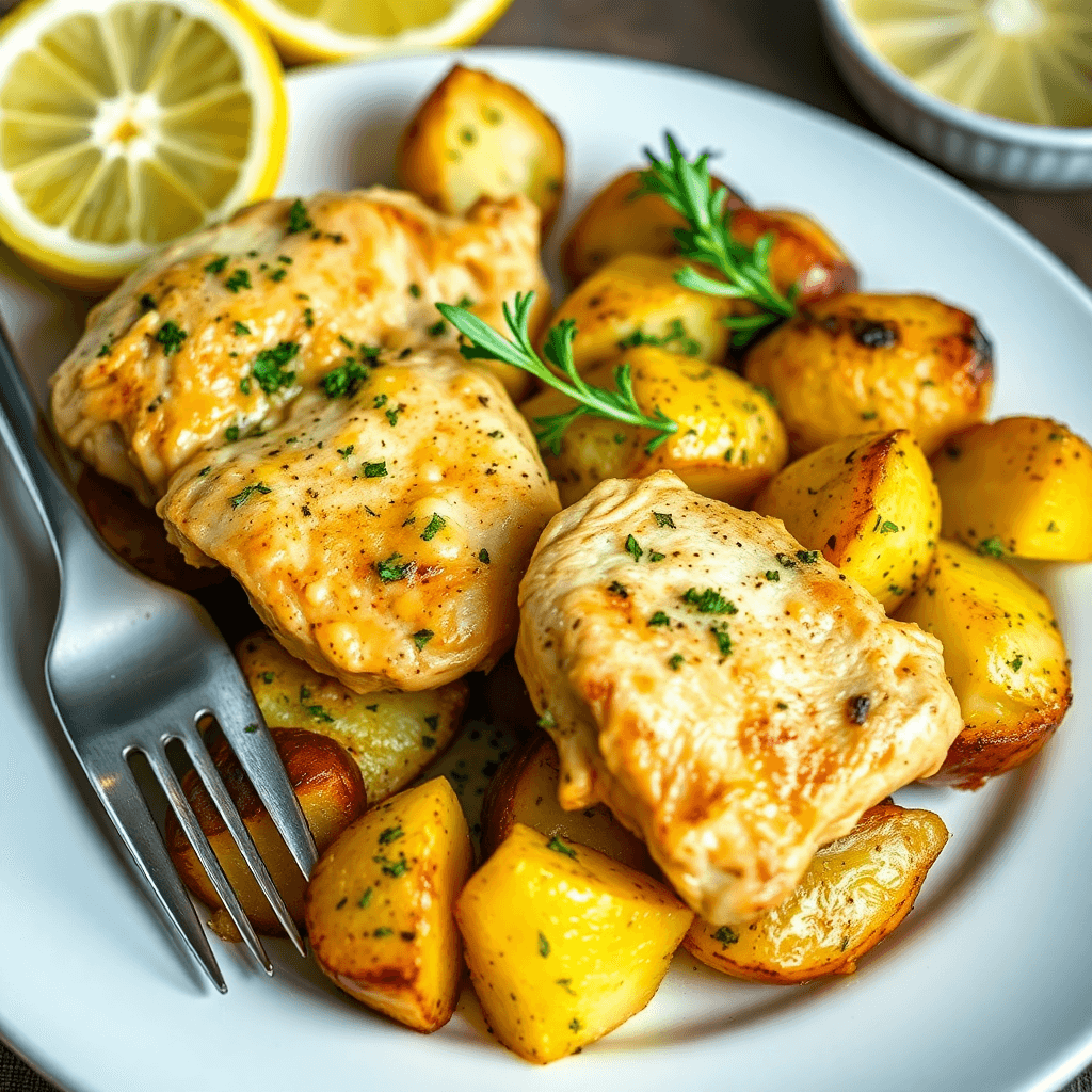 Lemon Oregano Greek Chicken & Potatoes