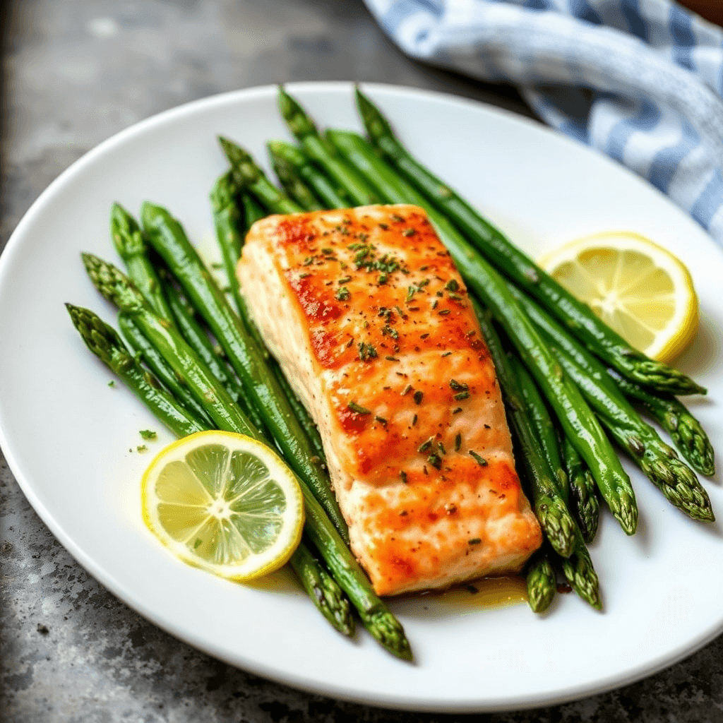 One-Pan Roasted Salmon and Asparagus