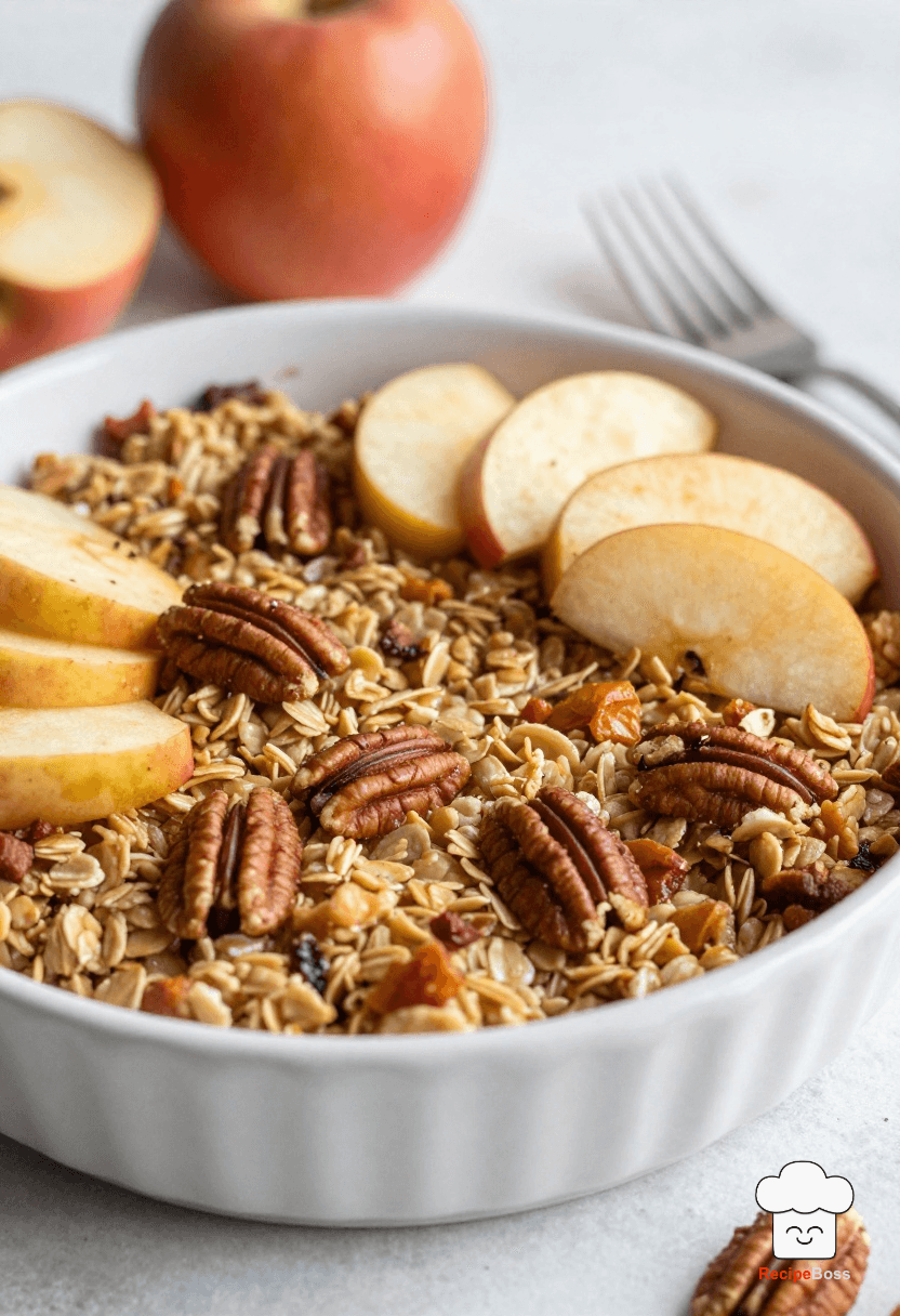 Classic Baked Apple Cinnamon Pecan Oatmeal