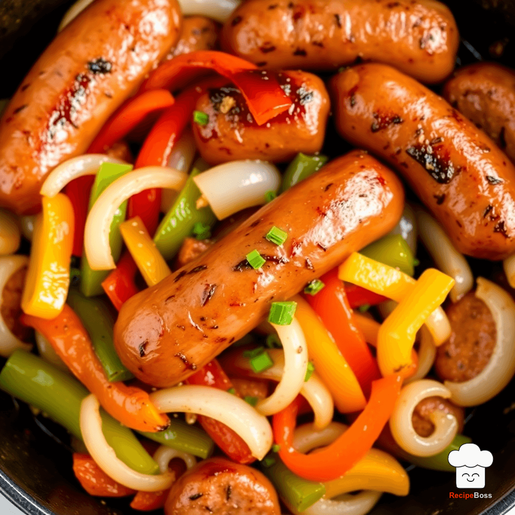 Sizzling Sausage Skillet with Peppers and Onions