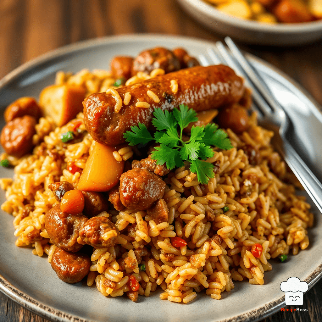 Dirty Rice With Hot Italian Sausage