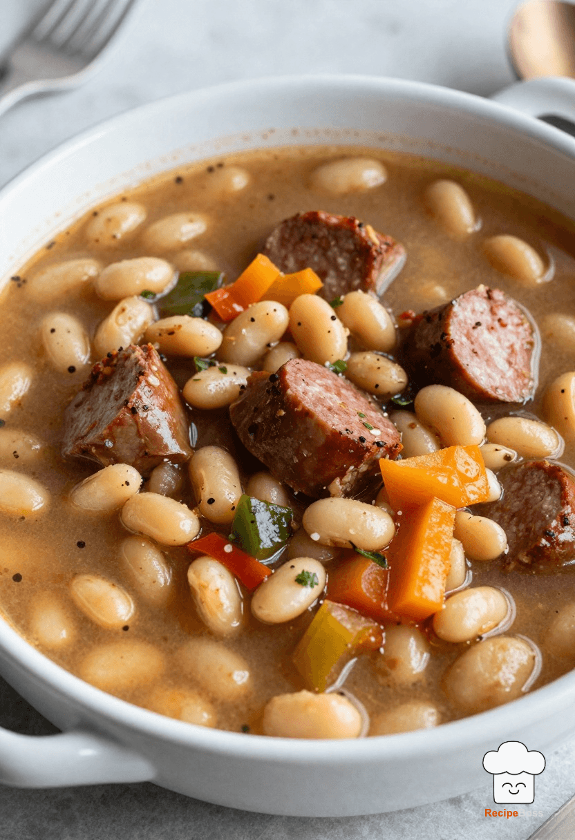 Rustic Italian Sausage and White Bean Soup
