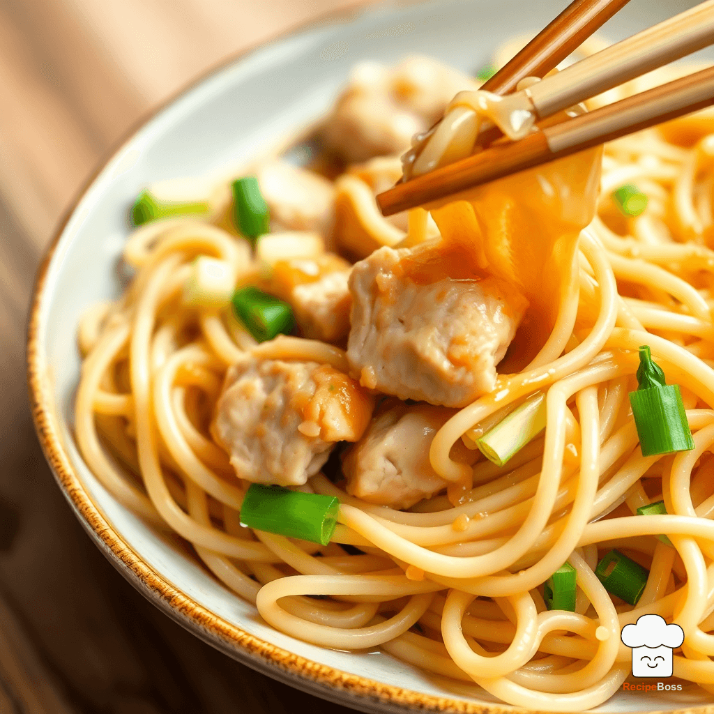Ginger Scallion Chicken Noodles