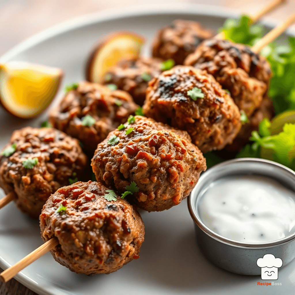 Lamb Kofta Skewers with Yogurt Sauce