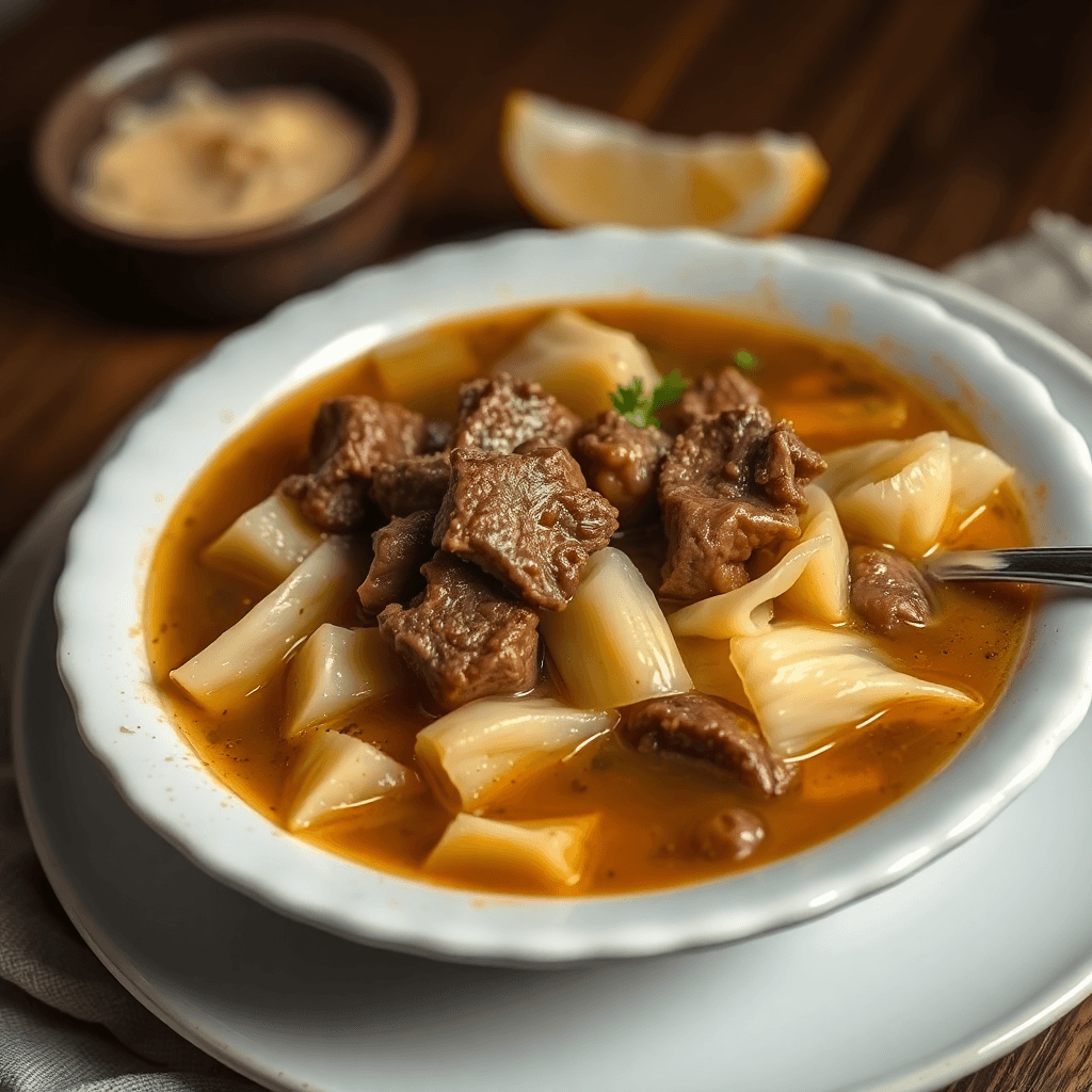 Hearty Cabbage and Beef Soup