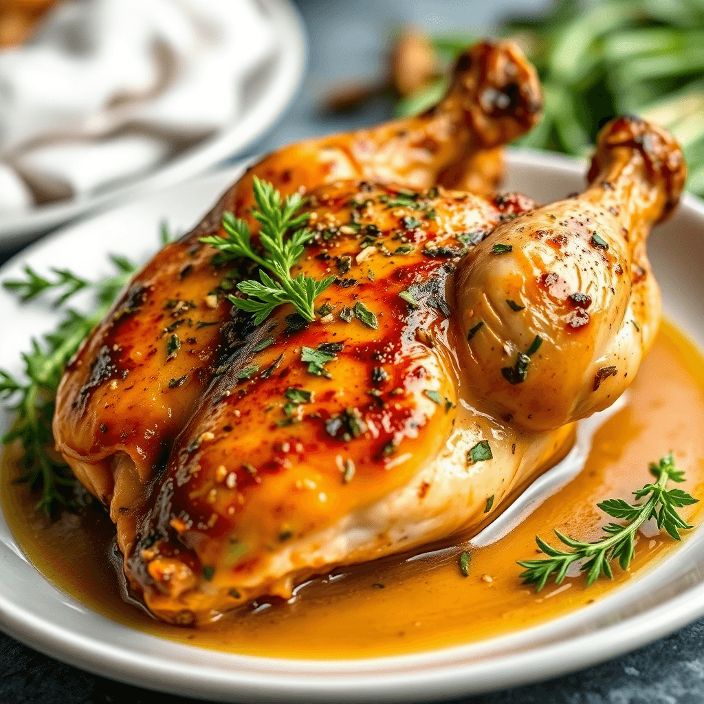 Garlic Herb Butter Roasted Chicken