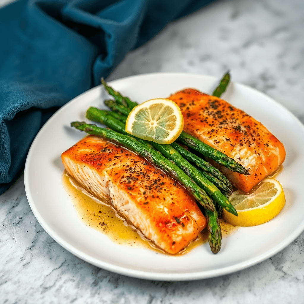 Sheet Pan Salmon with Lemon and Asparagus