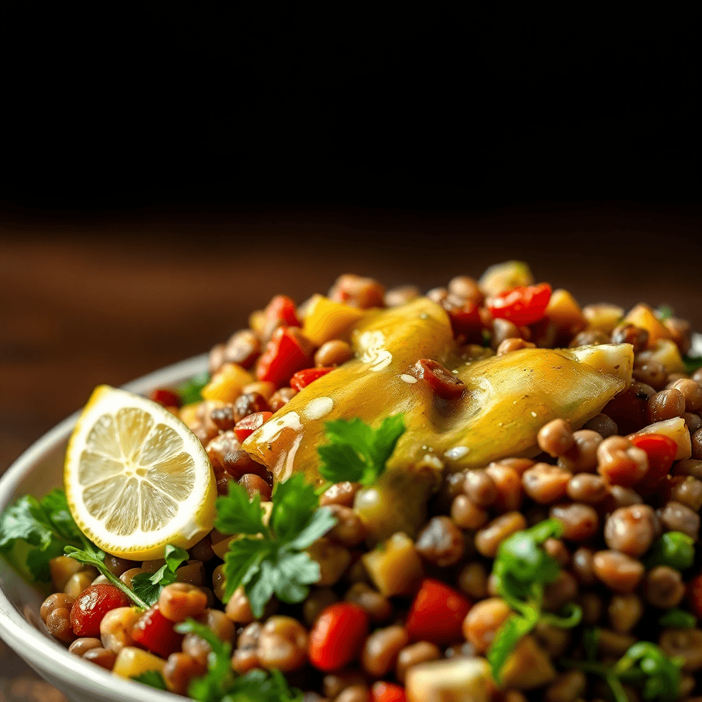 Lentil Salad with Lemon Vinaigrette