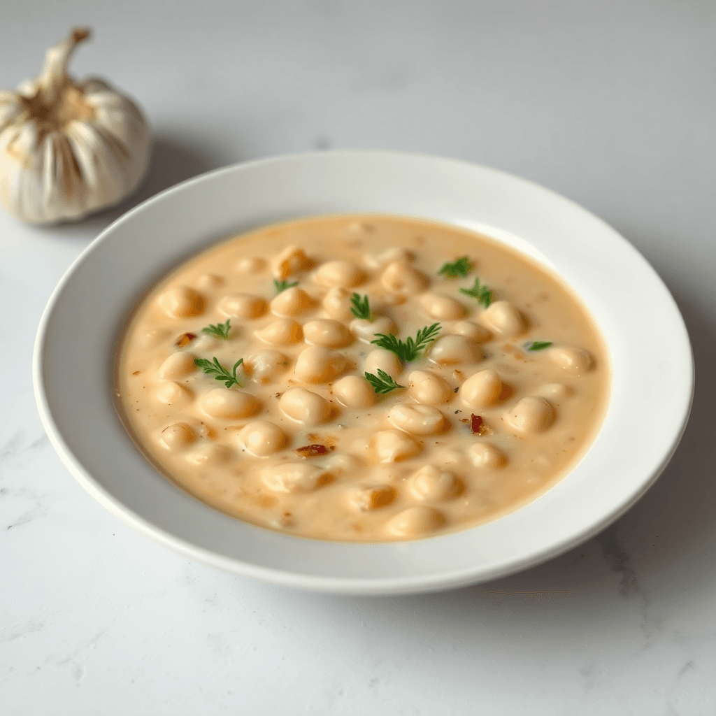 Creamy White Bean and Garlic Soup