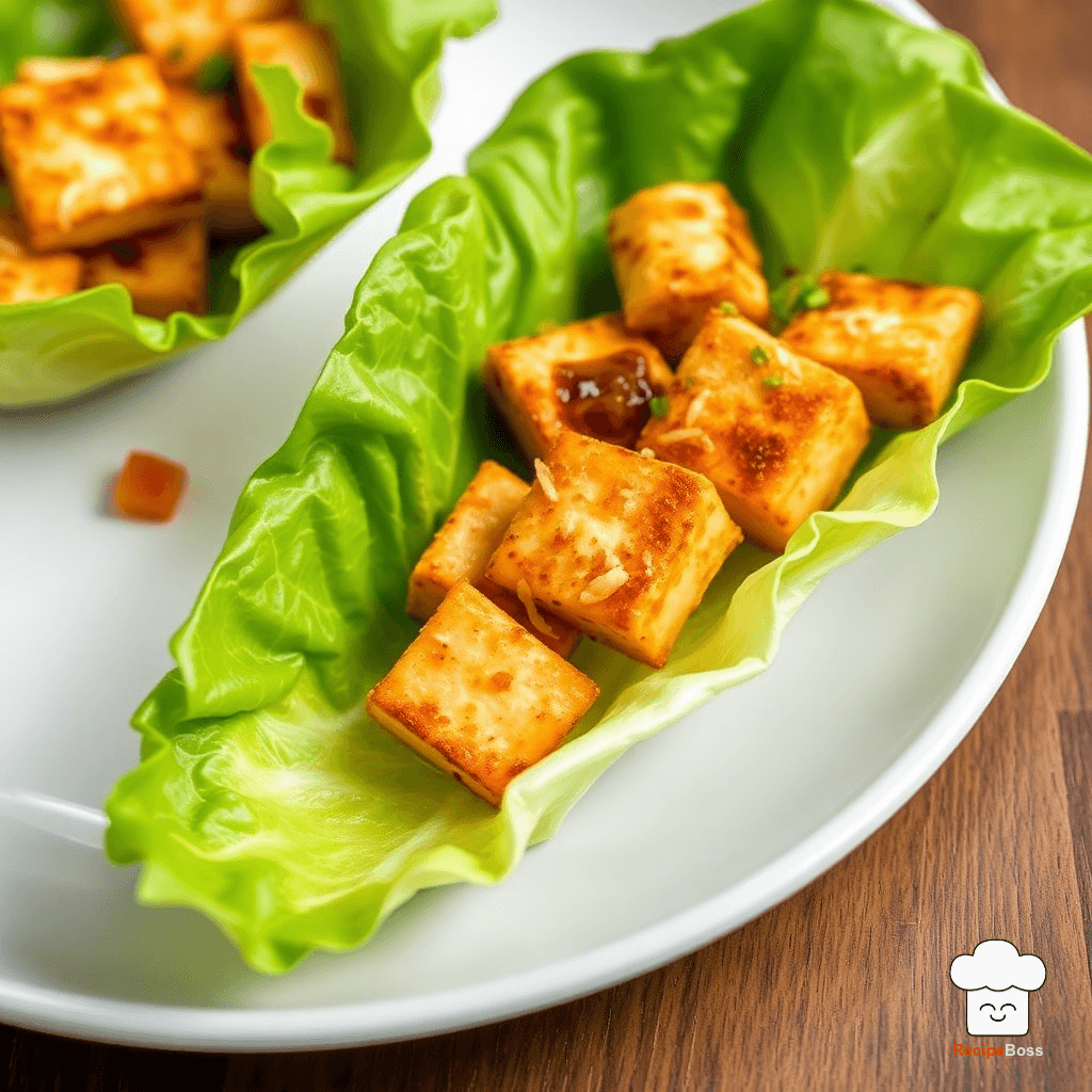 Crispy Tofu Lettuce Cups