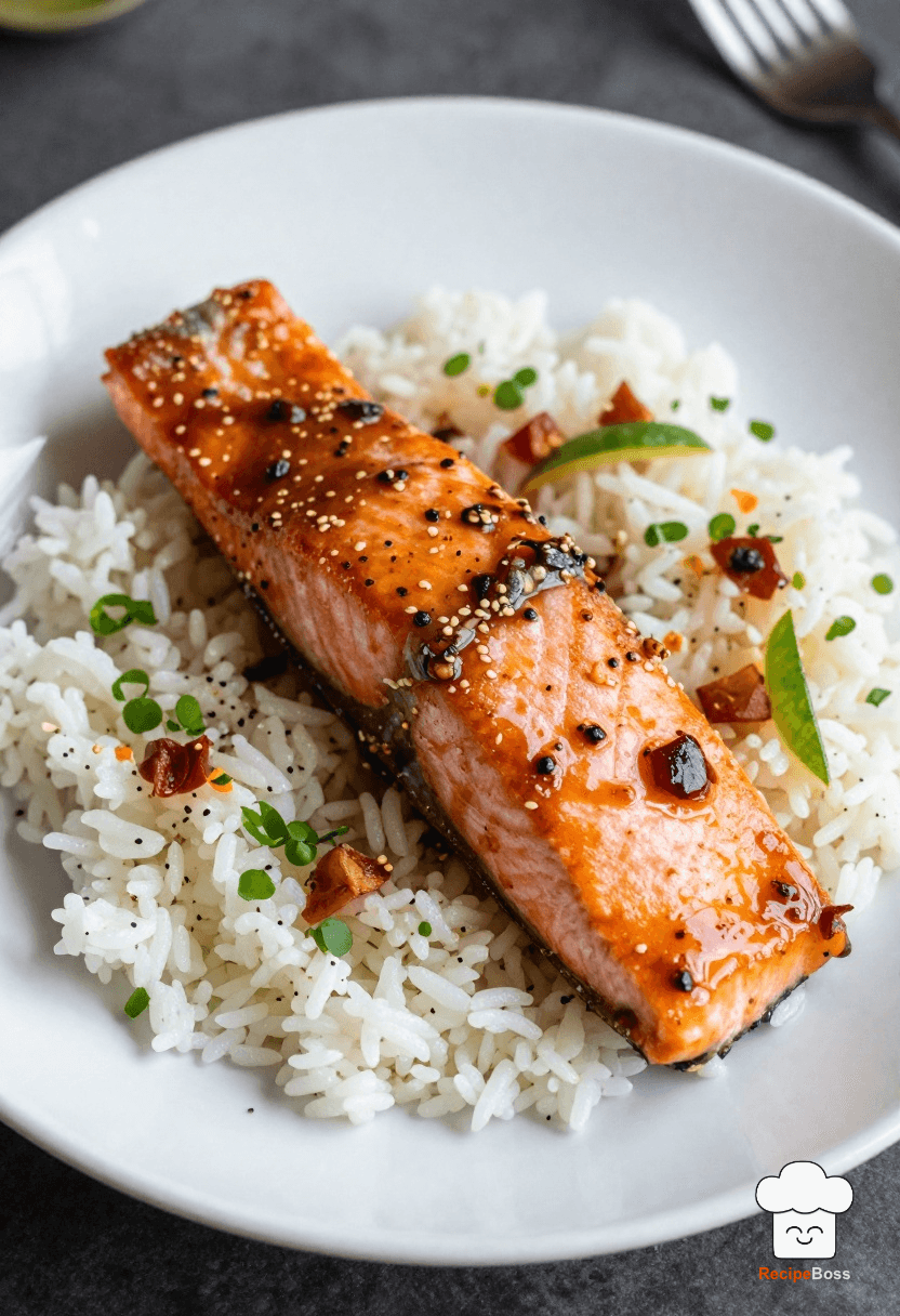 Sweet Chili Glazed Salmon Rice Bowl