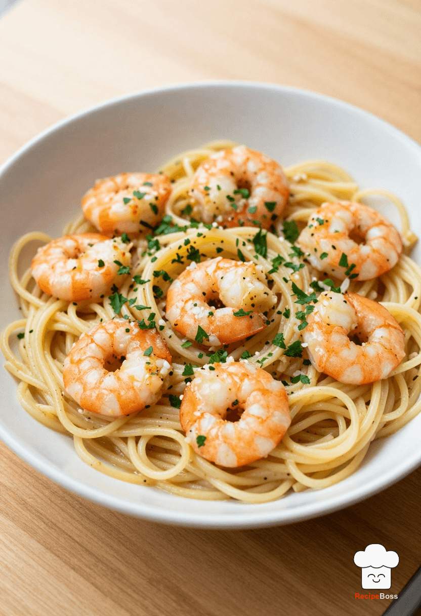 Garlic Butter Shrimp Scampi with Linguine