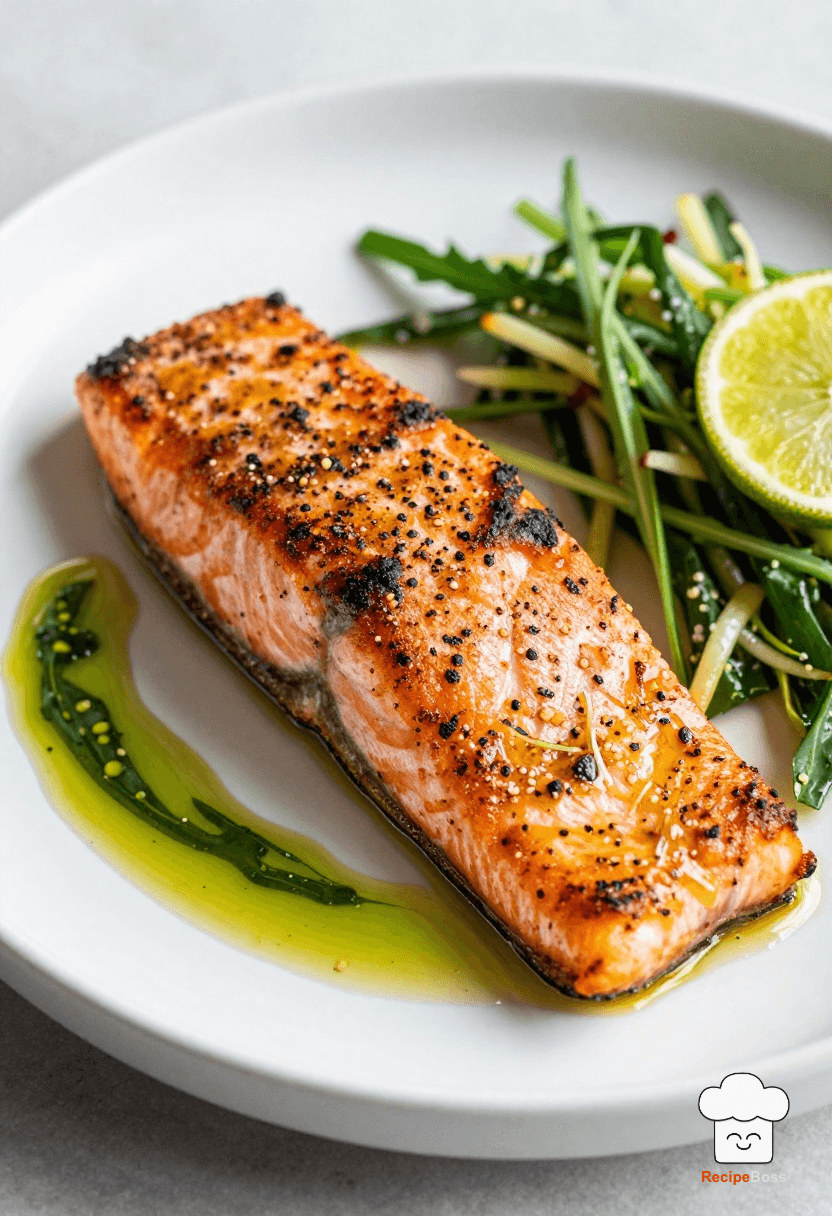 Classic Blackened Salmon with Honey Lime Slaw
