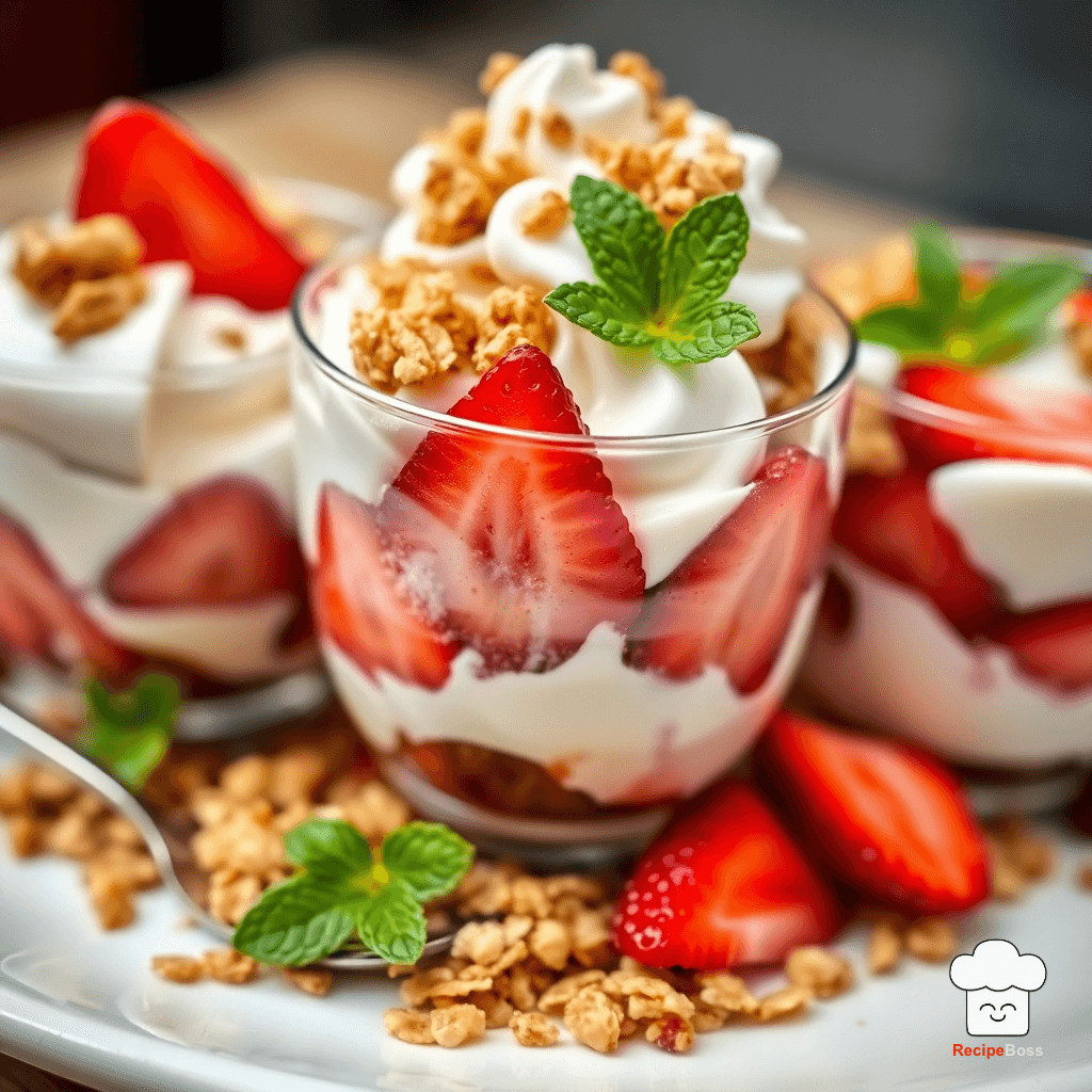 Strawberry Yogurt Breakfast Parfaits