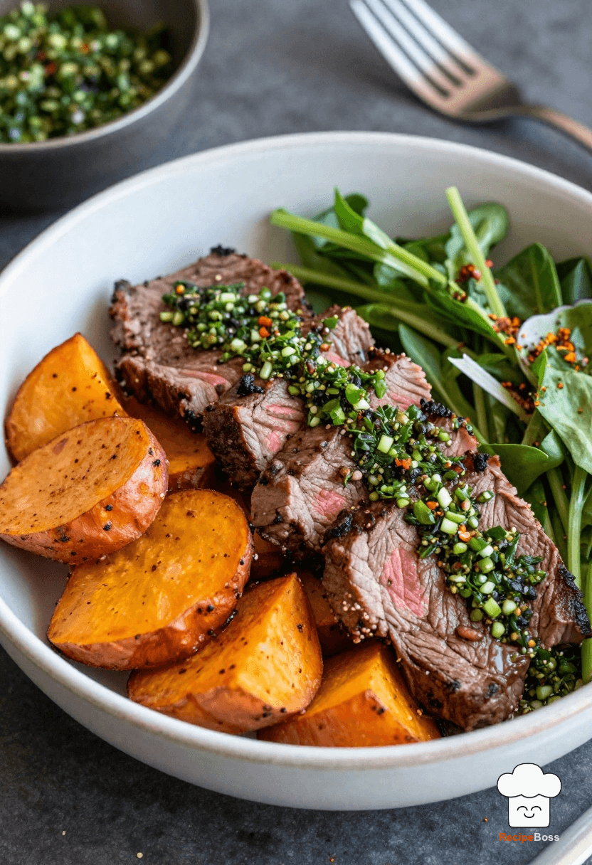 Creative Chimichurri Steak and Sweet Potato Bowl