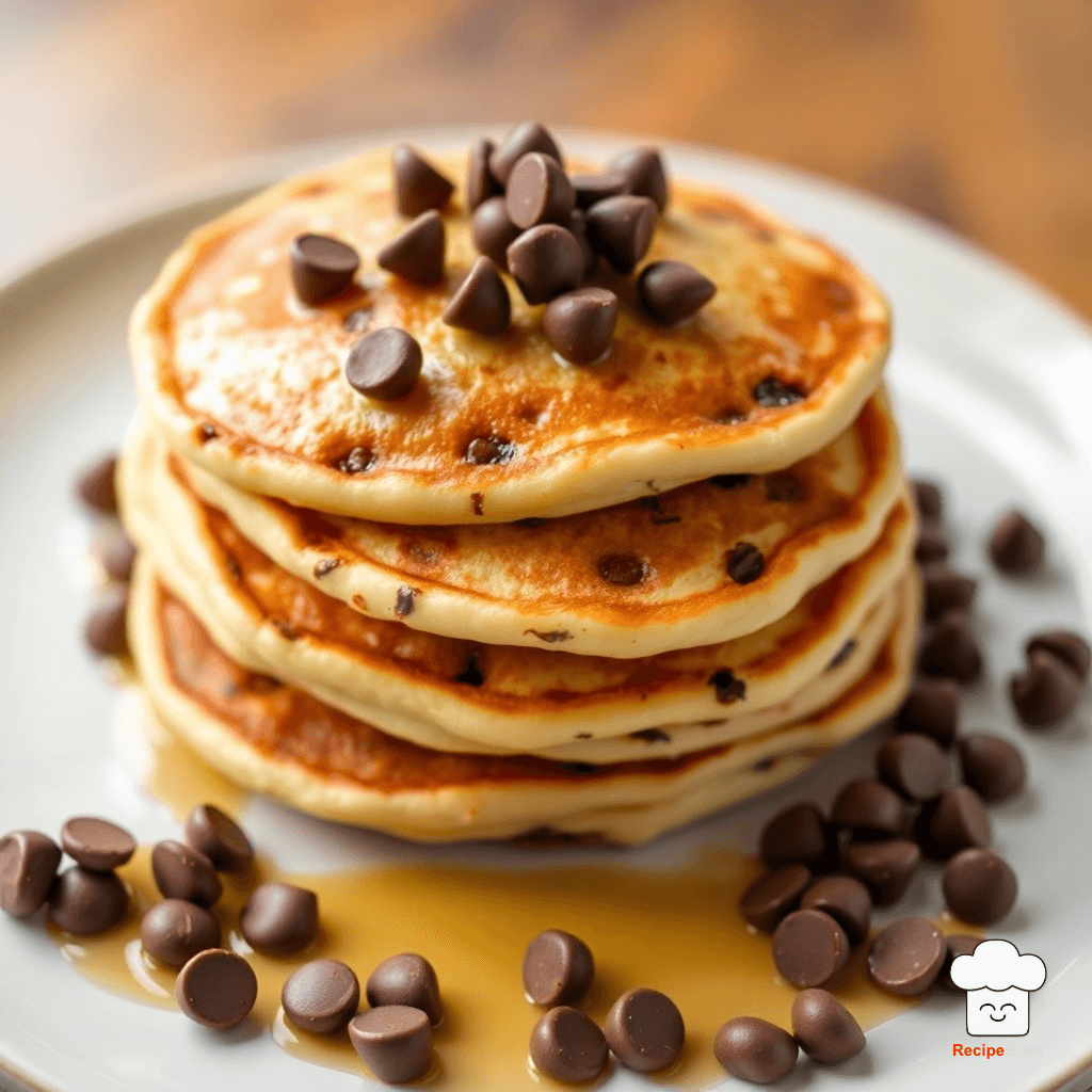 Fluffy Chocolate Chip Pancakes