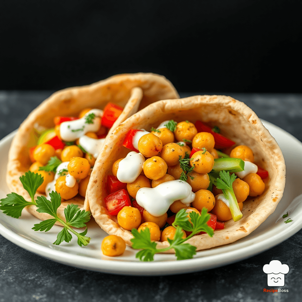 Greek Chickpea Pitas