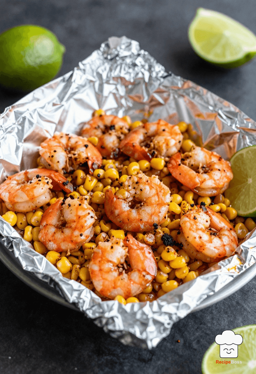 Creative Cajun Corn and Shrimp Boil Foil Packets