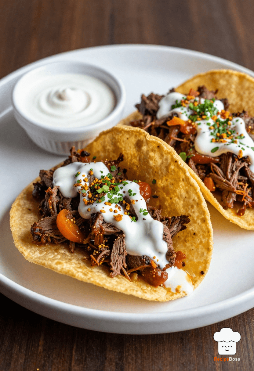 Creative Birria Tacos with Chipotle Crema