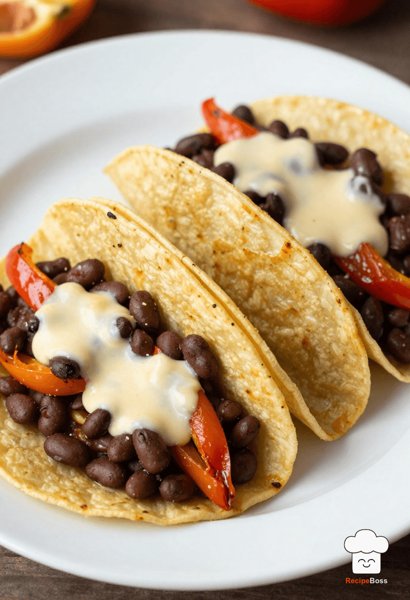 Black Bean and Roasted Pepper Enchiladas with Chipotle Crema