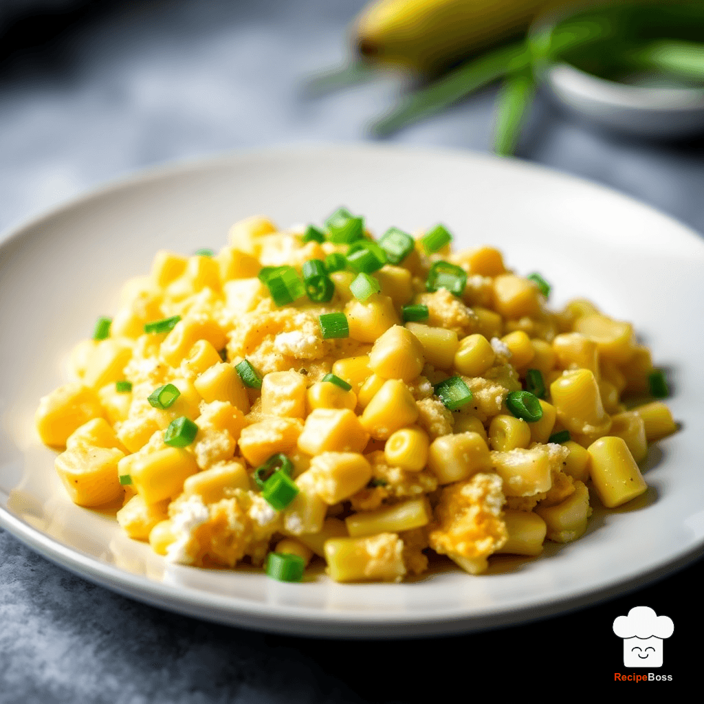 Sweet Corn and Scallion Egg Scramble
