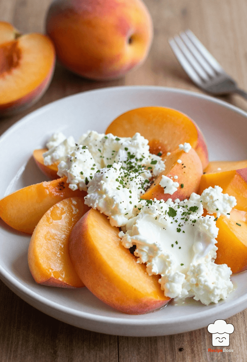 Peach and Cottage Cheese Breakfast Bowl