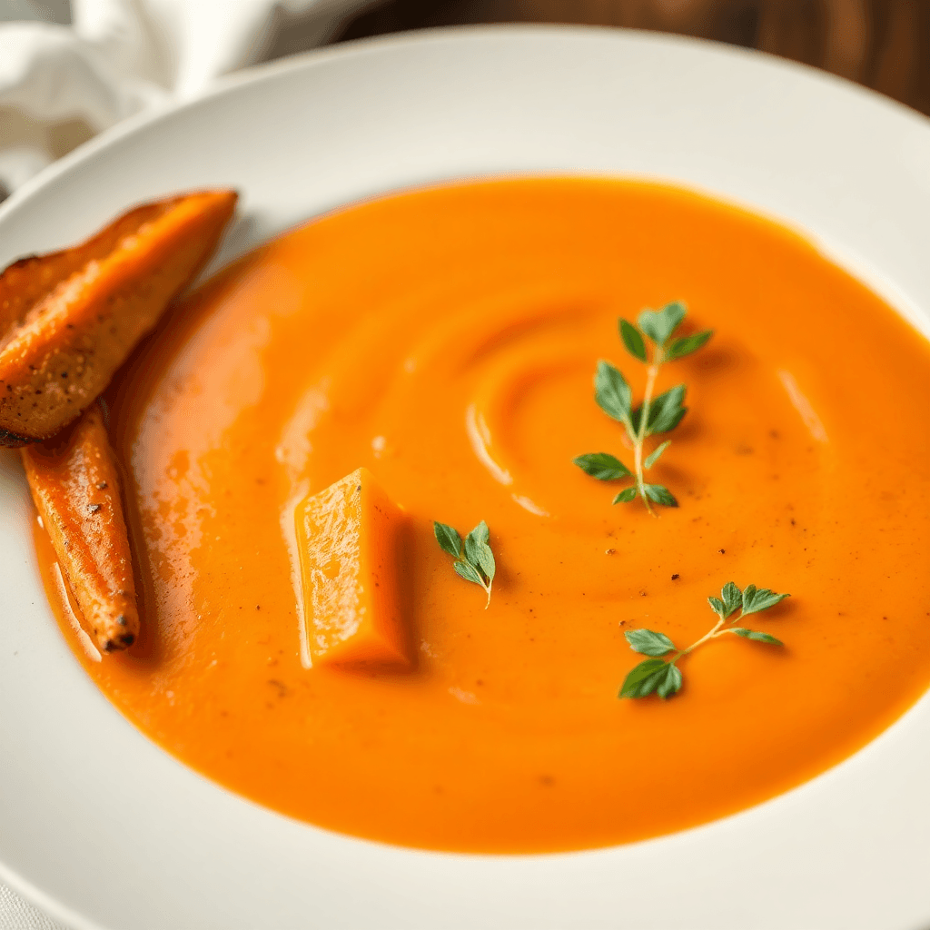 Ginger-Roasted Carrot Soup