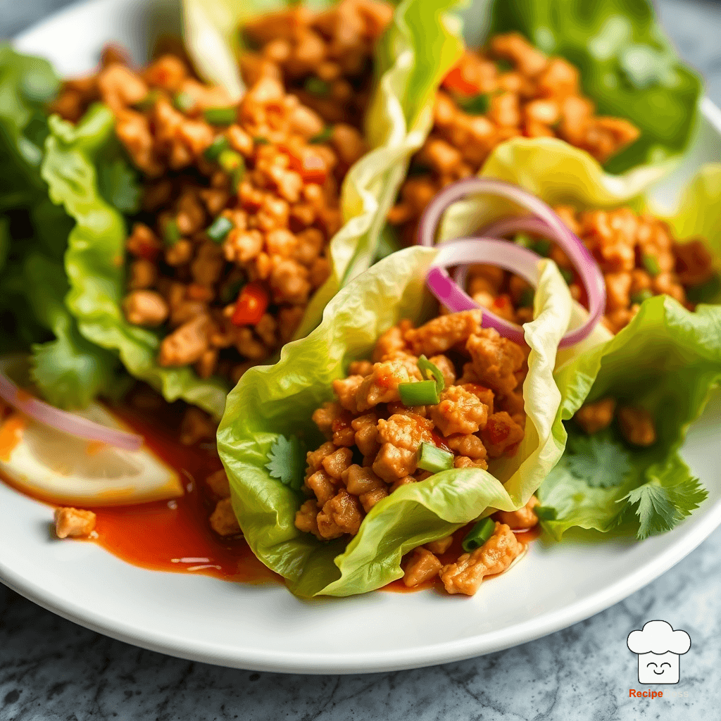 Thai Sweet Chili Chicken Lettuce Wraps