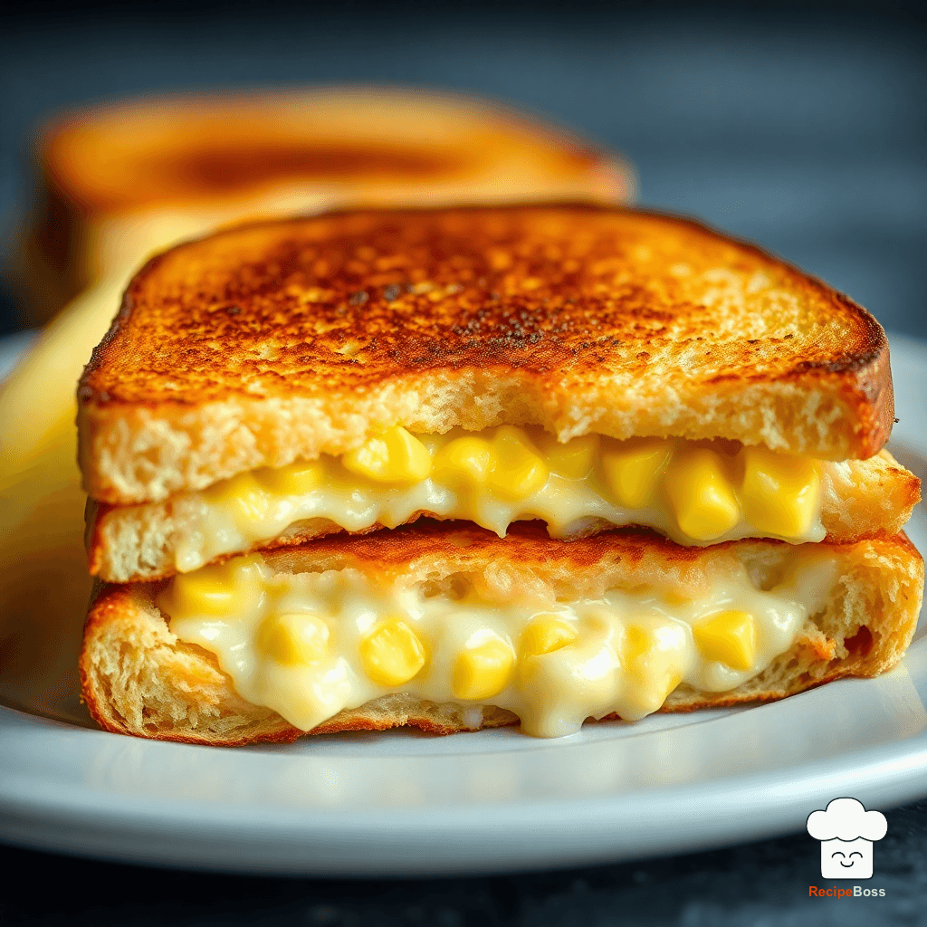 Classic Korean Corn Cheese Toasted Sandwich