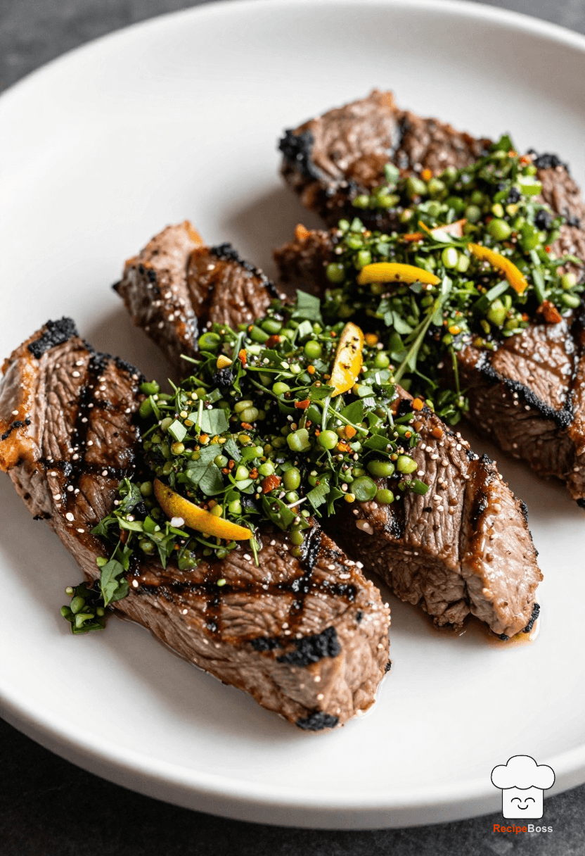 Grilled Flank Steak with Creative Chimichurri