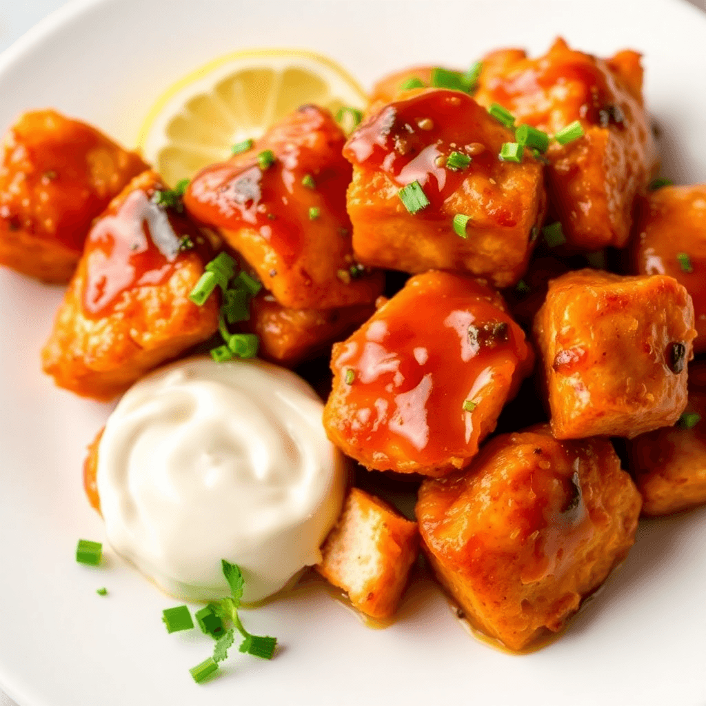 Air Fryer Honey Garlic Salmon Bites