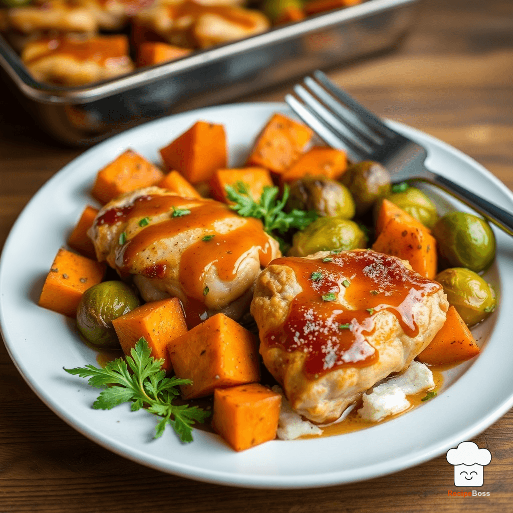 Maple Dijon Chicken and Sweet Potatoes Bake
