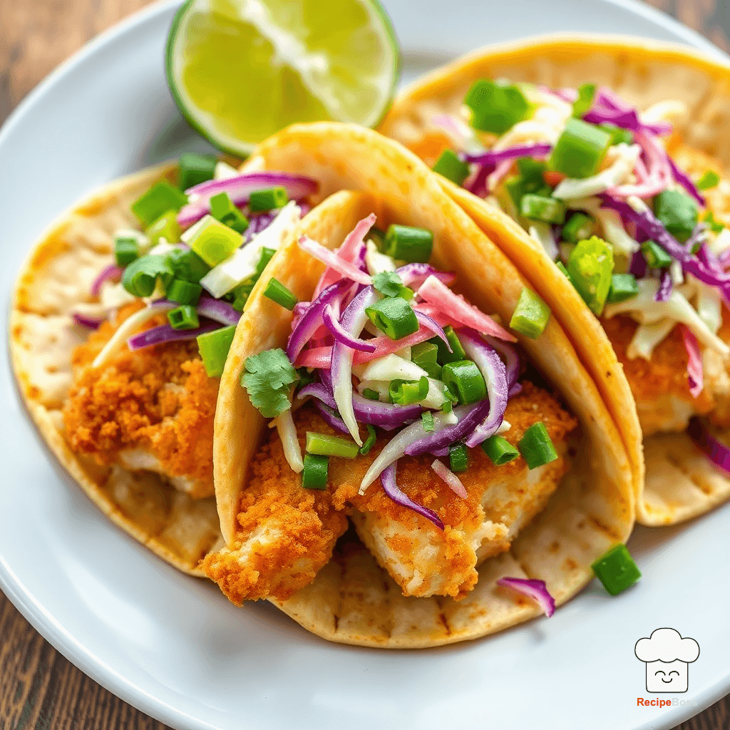Crispy Fish Tacos with Tangy Slaw
