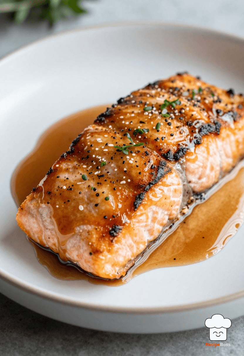 Grilled Salmon with Maple Soy Glaze