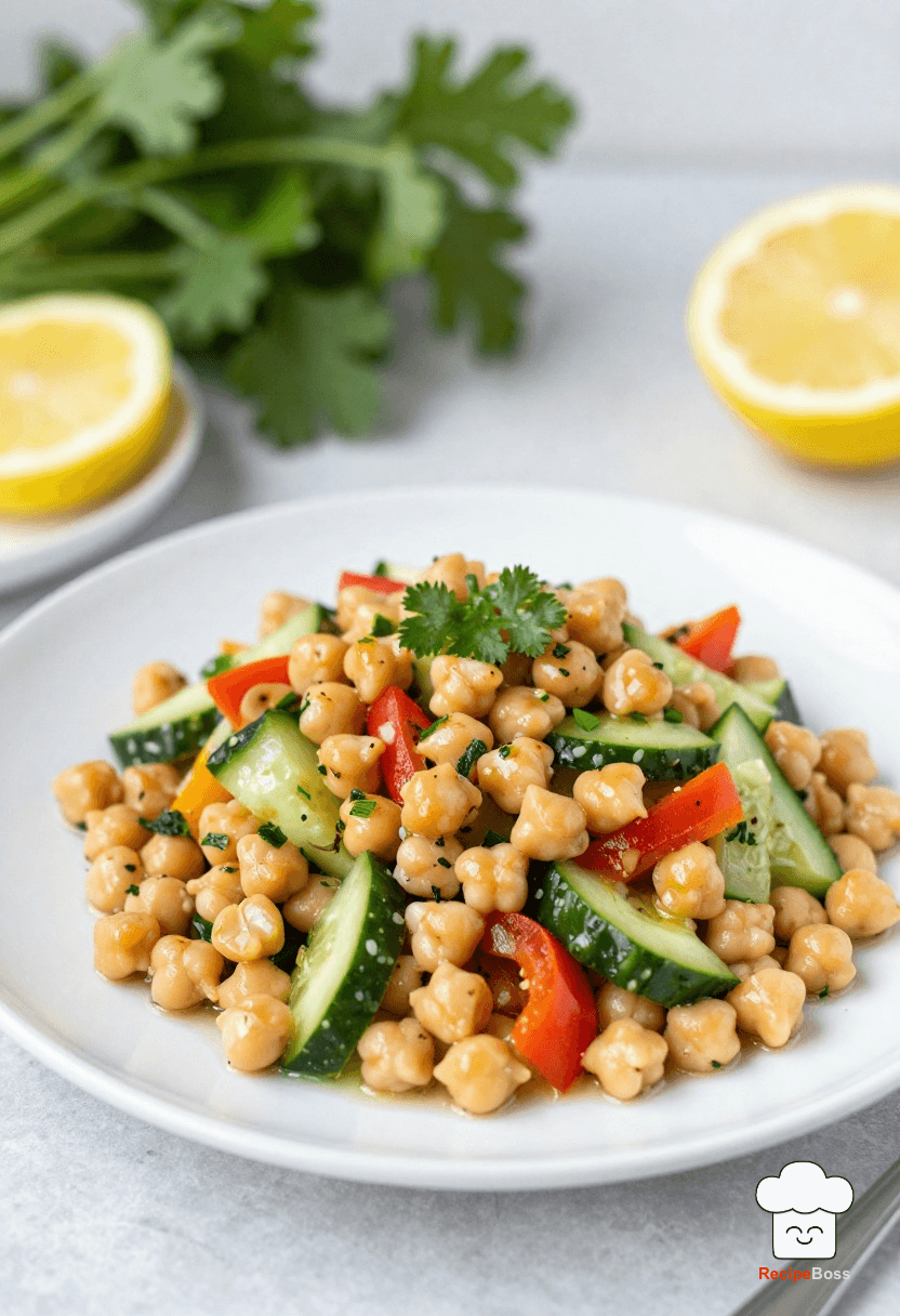 Mediterranean Chickpea and Cucumber Salad