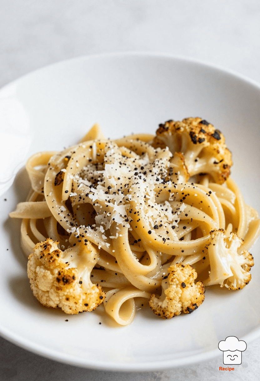 Classic Cacio e Pepe with Roasted Cauliflower