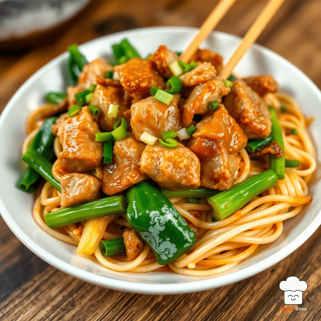 Pork and Ginger Noodle Stir-Fry